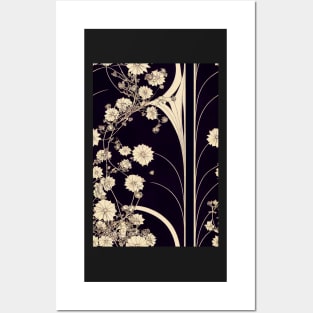 Beautiful White Floral pattern #64 Posters and Art